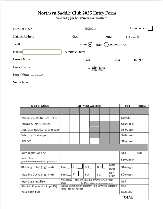 The 2025 Fall Classic Order Form